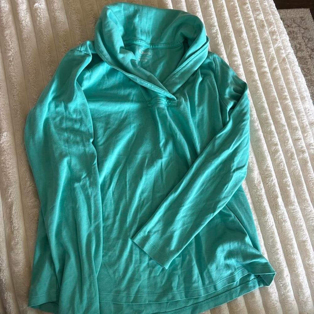 Ll bean teal crewneck
